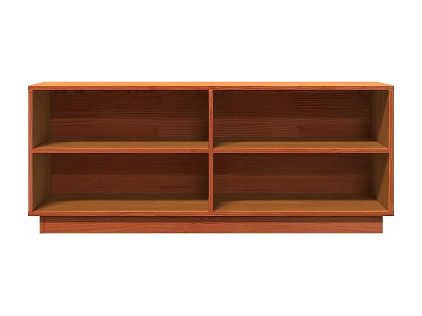 Armoire à chaussures cire marron 110x34x45 bois pin massif