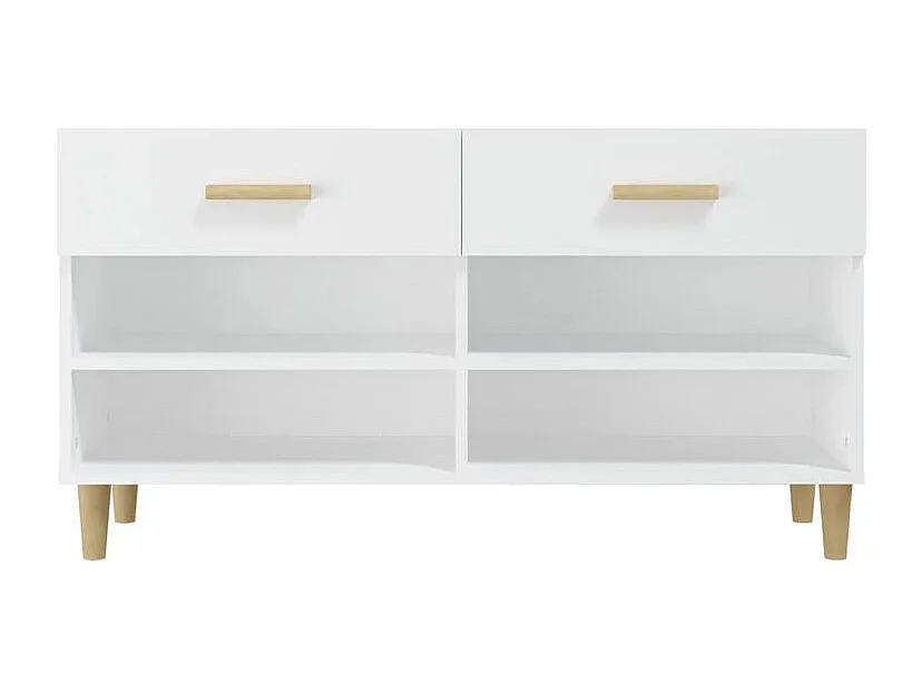 Armoire à chaussures Blanc 102x35x55 Bois d'ingénierie