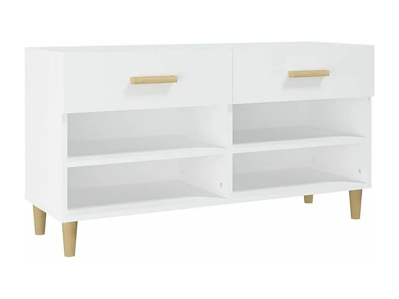 Armoire à chaussures Blanc 102x35x55 Bois d'ingénierie