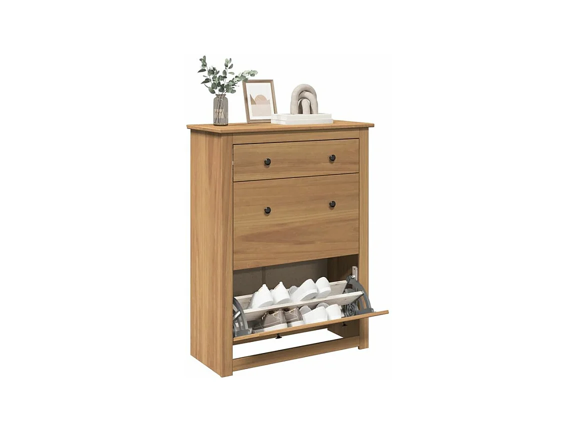 Armoire à chaussures Panama 80x35x105 bois de pin massif
