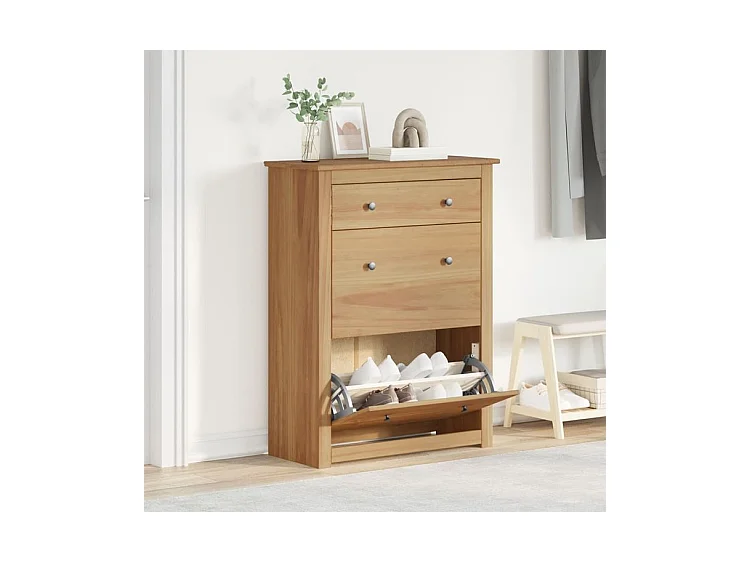 Armoire à chaussures Panama 80x35x105 bois de pin massif