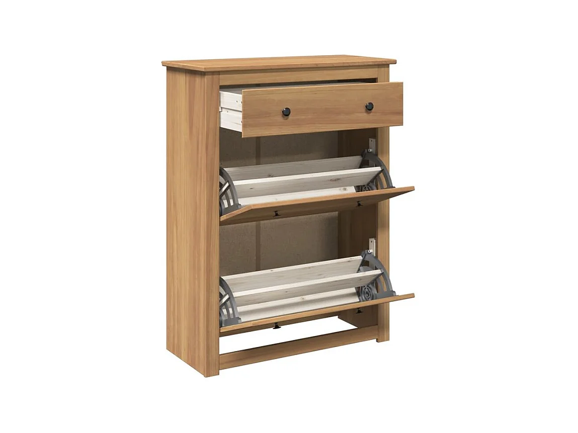 Armoire à chaussures Panama 80x35x105 bois de pin massif