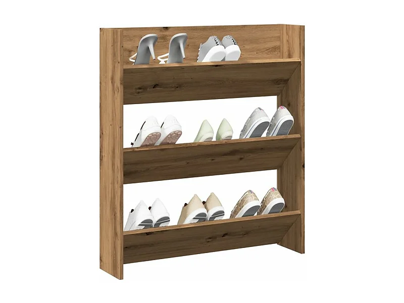 Armoire à chaussures murale chêne artisanal bois d'ingénierie