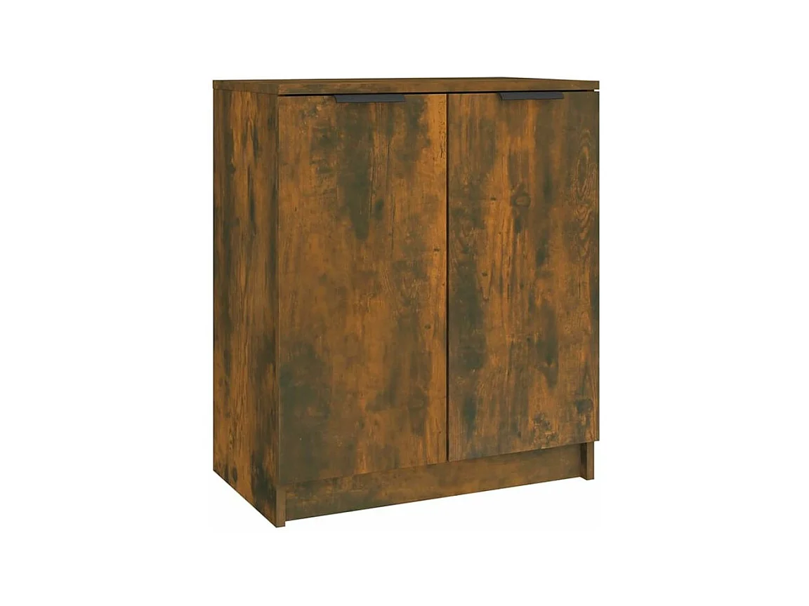 Meuble à chaussures Chêne fumé 59x35x70 Bois d'ingénierie