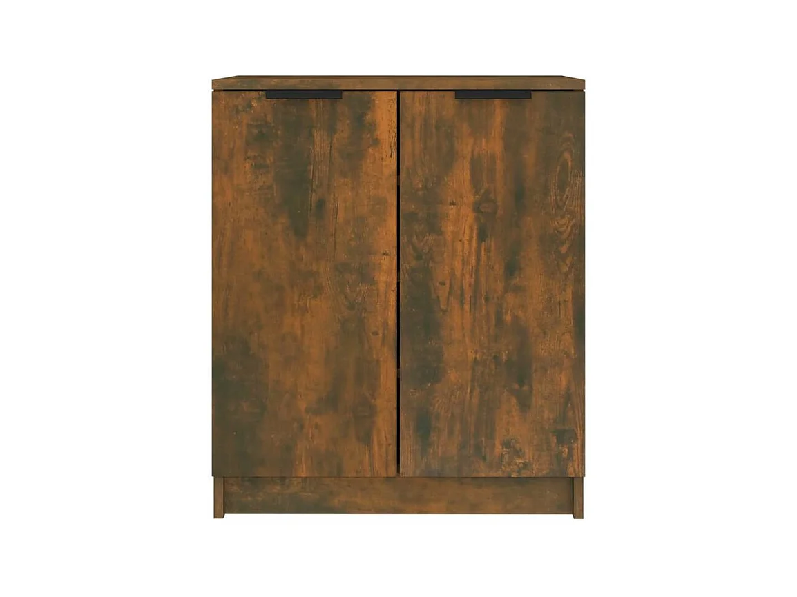 Meuble à chaussures Chêne fumé 59x35x70 Bois d'ingénierie