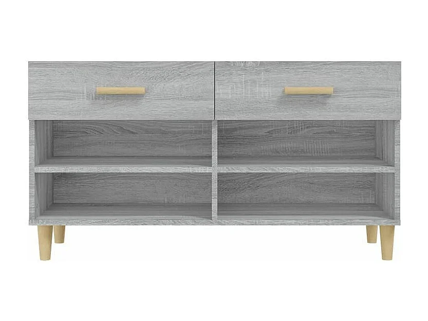 Meuble à chaussures Sonoma gris 102x35x55 Bois d'ingénierie