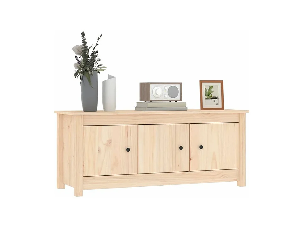 Armoire à chaussures en bois massif Klouda – Élégant et fonctionnel-Couleur Naturel-Largeur 110 cm