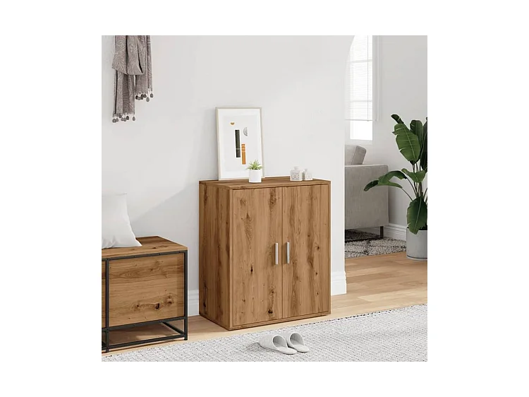 Meuble à chaussures Linka H 70cm – Design élégant et pratique-Couleur Marron clair