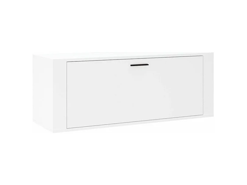 Armoire à chaussures murale en bois Luiza L100xH38xP35 – Élégance et fonctionnalité-Couleur Blanc
