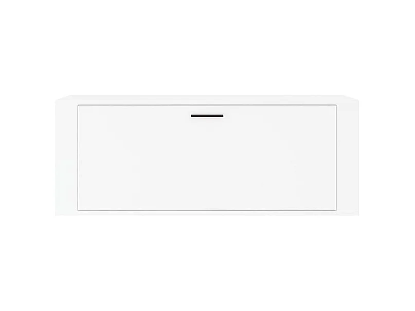 Armoire à chaussures murale en bois Luiza L100xH38xP35 – Élégance et fonctionnalité-Couleur Blanc