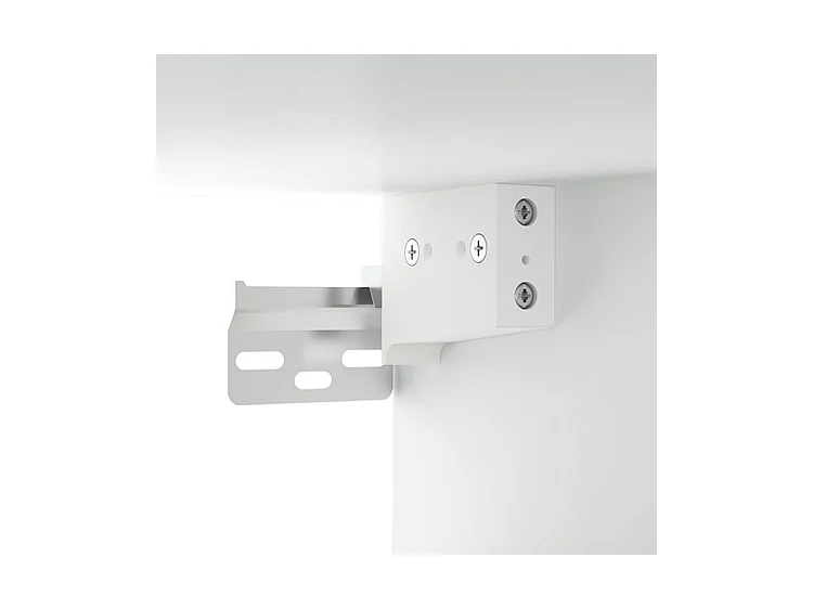 Armoire à chaussures murale en bois Luiza L100xH38xP35 – Élégance et fonctionnalité-Couleur Blanc