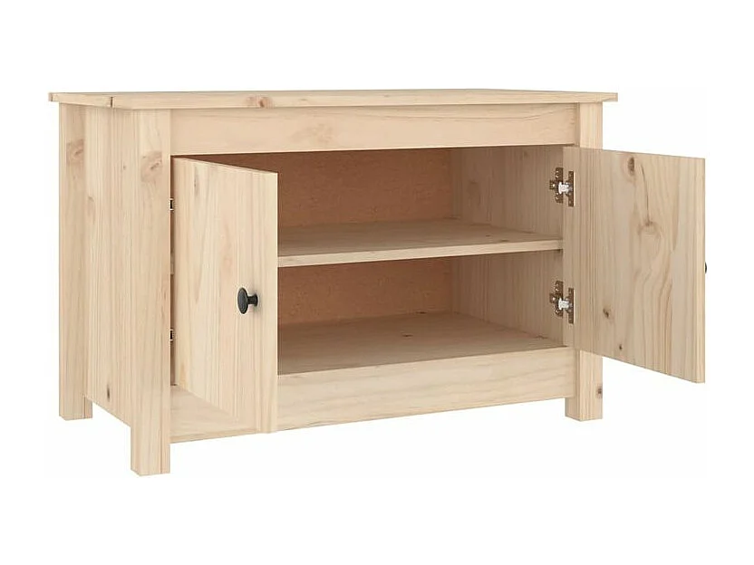 Armoire à chaussures en bois massif Klouda – Élégant et fonctionnel-Couleur Naturel-Largeur 70 cm