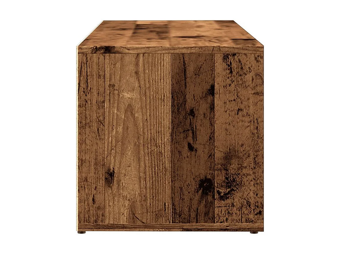 Banc de rangement à chaussures vieux bois 105x35x35