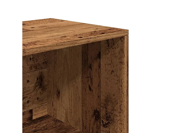 Banc de rangement à chaussures vieux bois 105x35x35