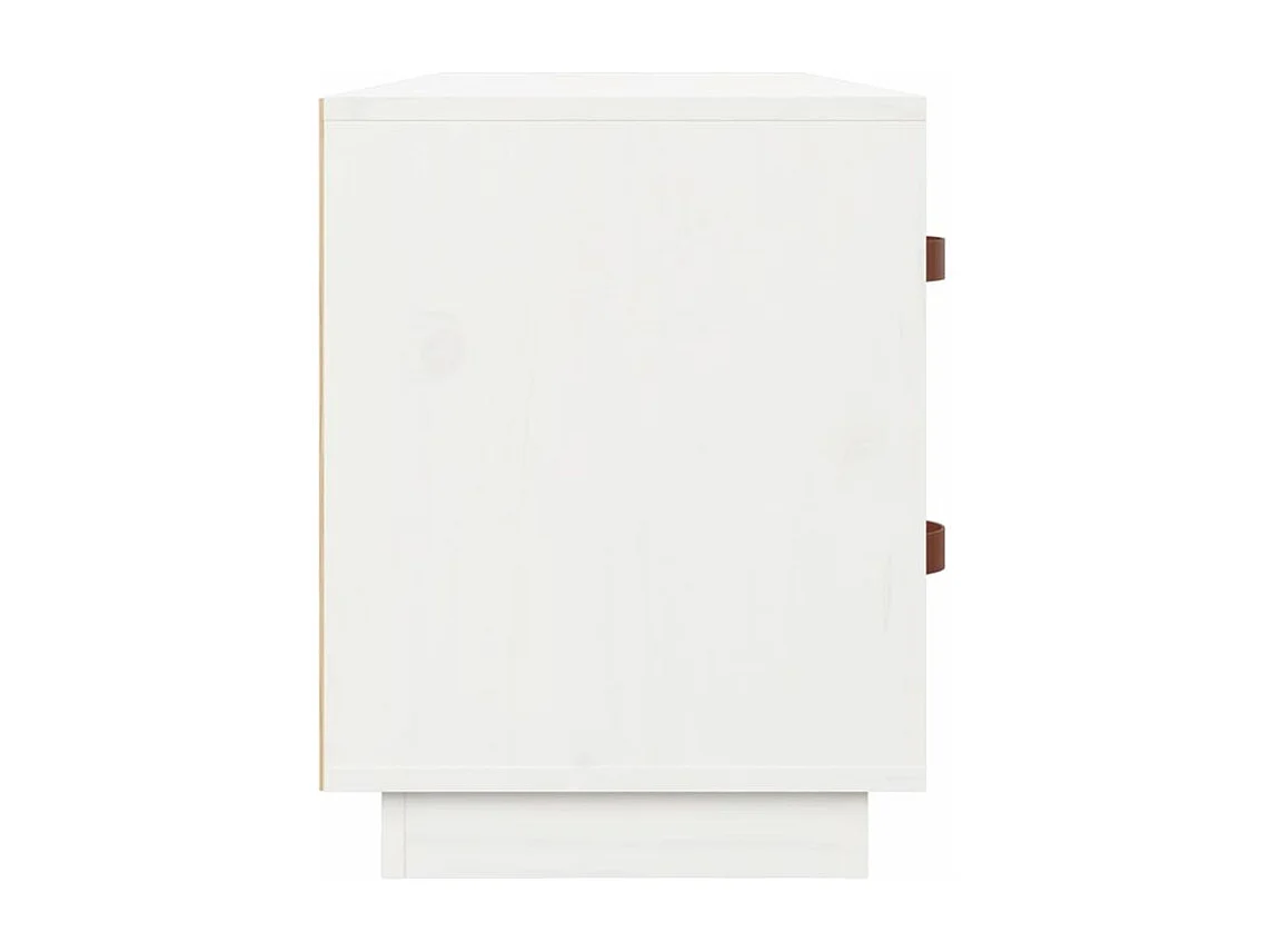 Banc à chaussures Blanc 100x34x45 Bois de pin massif