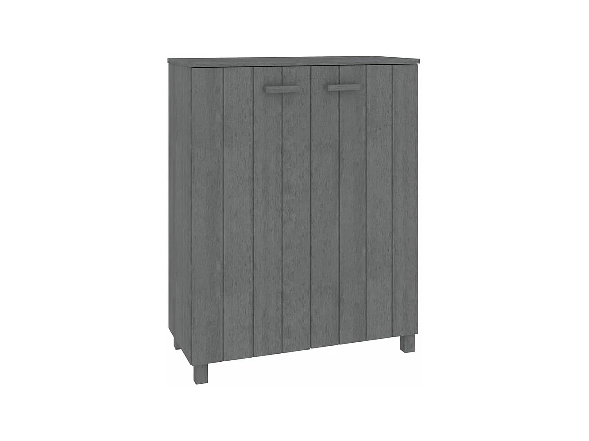 Armoire à chaussures HAMAR Gris foncé 85x40x108 Pin massif