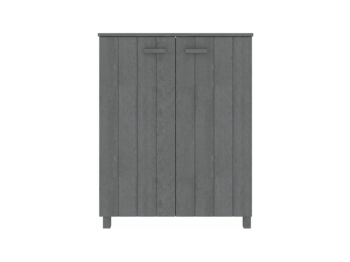 Armoire à chaussures HAMAR Gris foncé 85x40x108 Pin massif