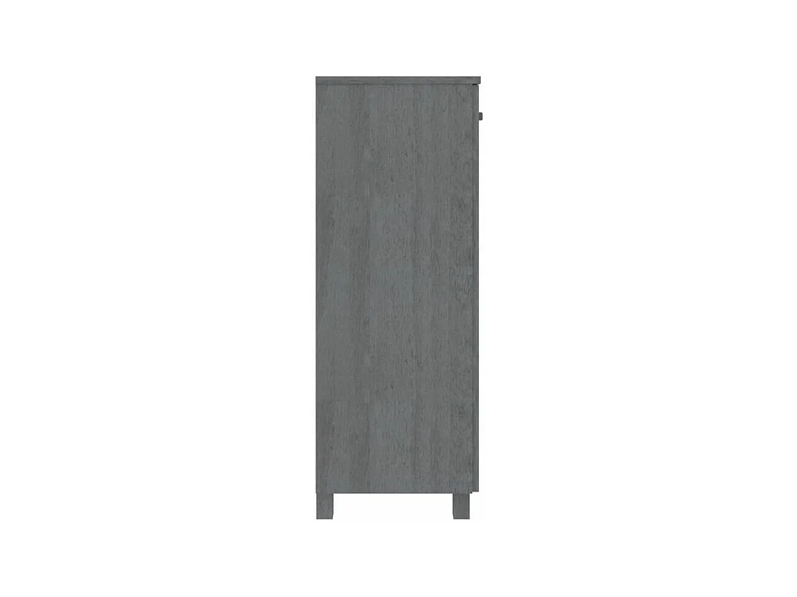 Armoire à chaussures HAMAR Gris foncé 85x40x108 Pin massif