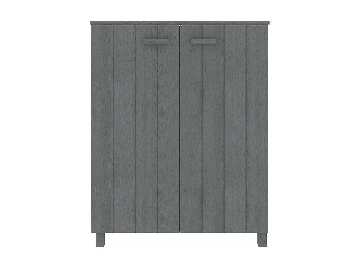 Armoire à chaussures HAMAR Gris foncé 85x40x108 Pin massif