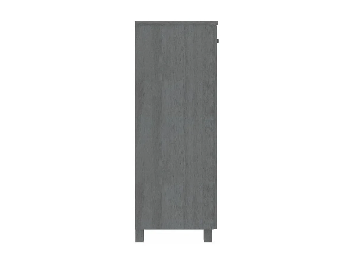 Armoire à chaussures HAMAR Gris foncé 85x40x108 Pin massif