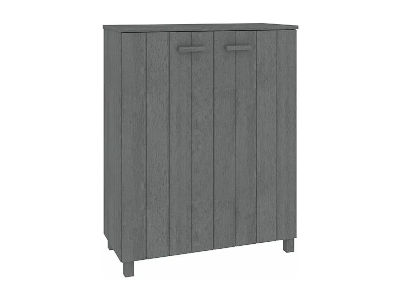 Armoire à chaussures HAMAR Gris foncé 85x40x108 Pin massif