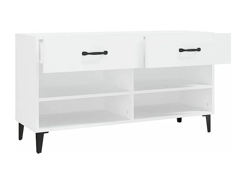 Armoire à chaussures Blanc 102x35x55 Bois d'ingénierie