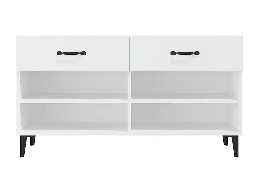 Armoire à chaussures Blanc 102x35x55 Bois d'ingénierie