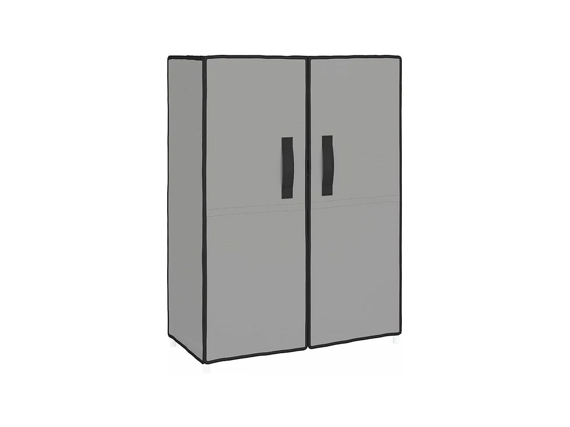 Armoire à chaussures Gris 60x28x90 Tissu