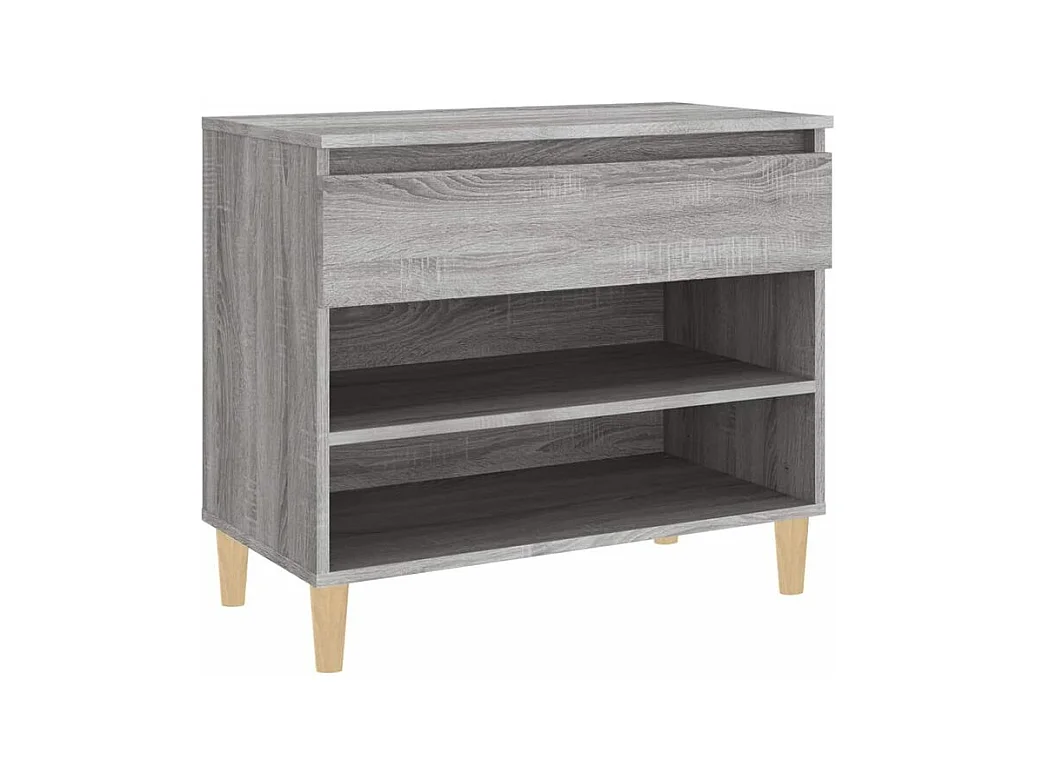 Armoire à chaussures Sonoma gris 70x36x60 Bois d'ingénierie