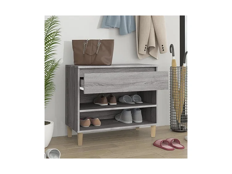 Armoire à chaussures Sonoma gris 70x36x60 Bois d'ingénierie