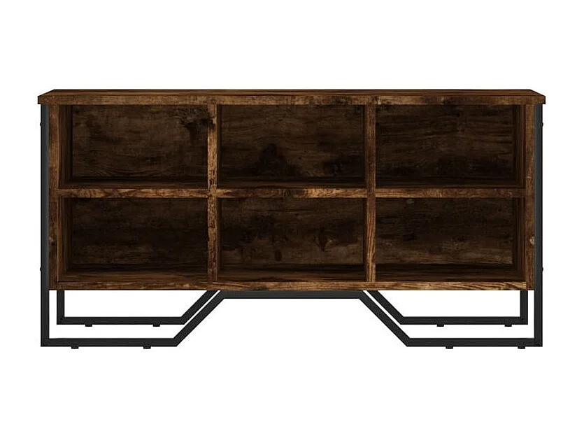 Armoire à chaussures chêne fumé 90x38x45,5 bois d'ingénierie