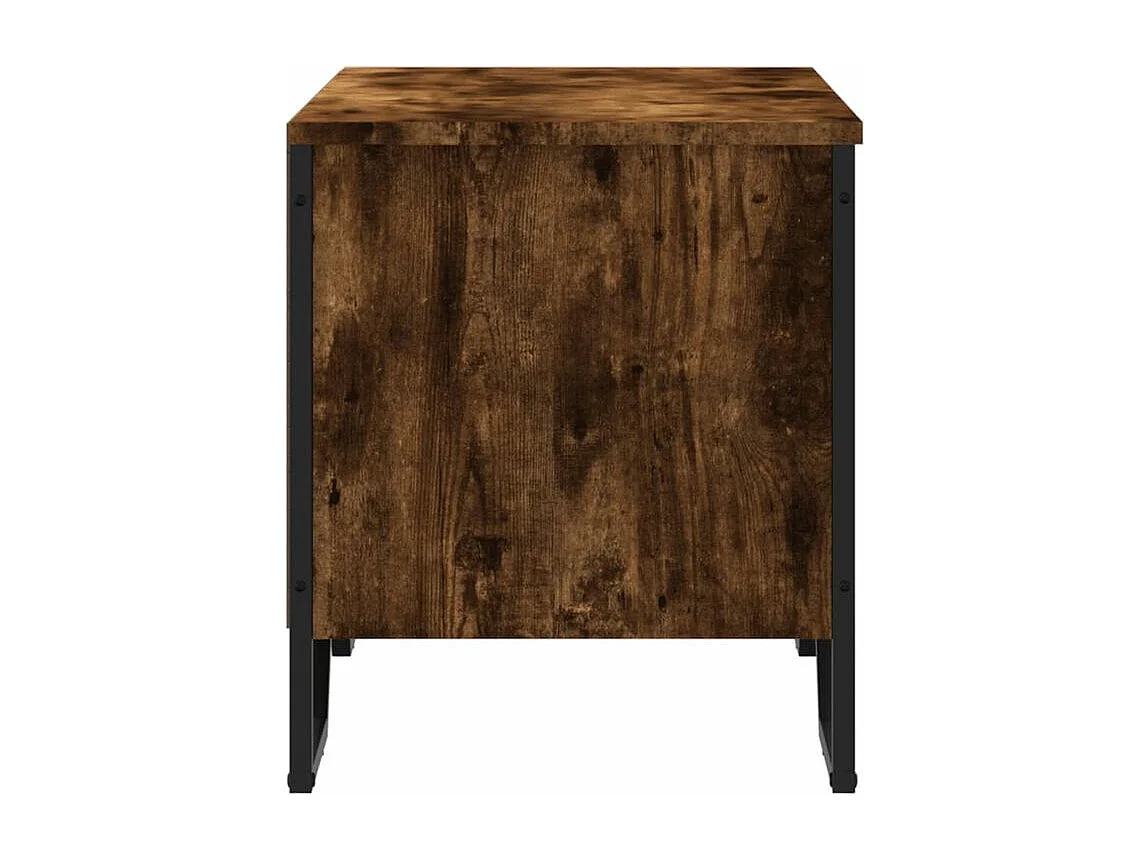 Armoire à chaussures chêne fumé 90x38x45,5 bois d'ingénierie