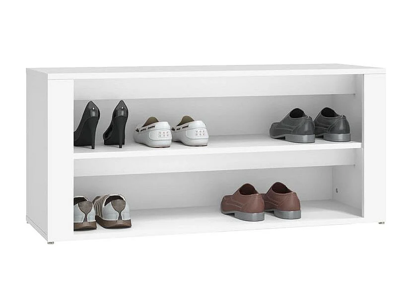 Étagère à chaussures Blanc 100x35x45 Bois d'ingénierie