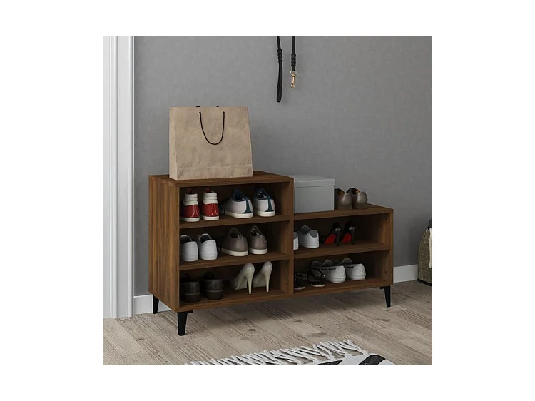 Armoire à chaussures Chêne marron 102x36x60 Bois d'ingénierie