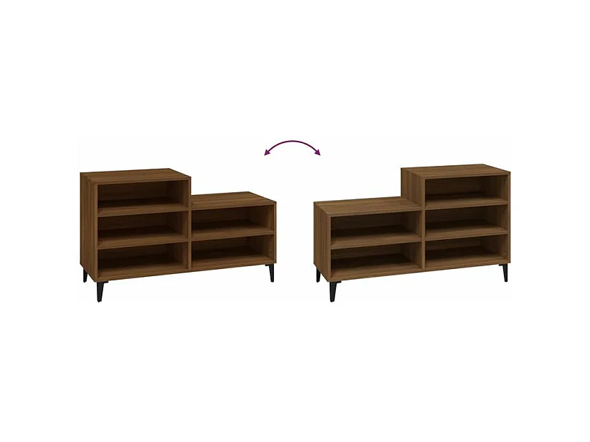 Armoire à chaussures Chêne marron 102x36x60 Bois d'ingénierie