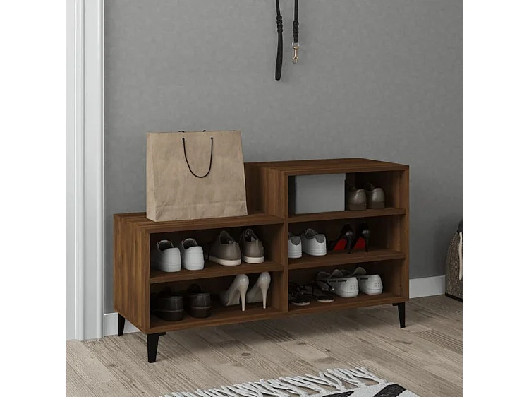 Armoire à chaussures Chêne marron 102x36x60 Bois d'ingénierie
