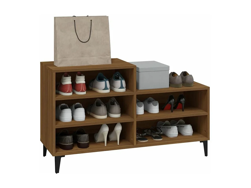 Armoire à chaussures Chêne marron 102x36x60 Bois d'ingénierie