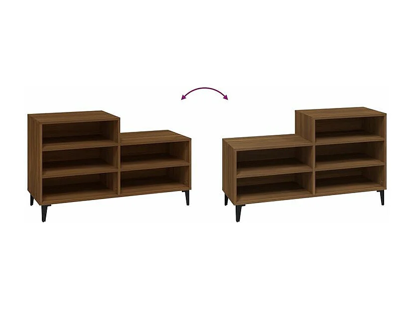 Armoire à chaussures Chêne marron 102x36x60 Bois d'ingénierie