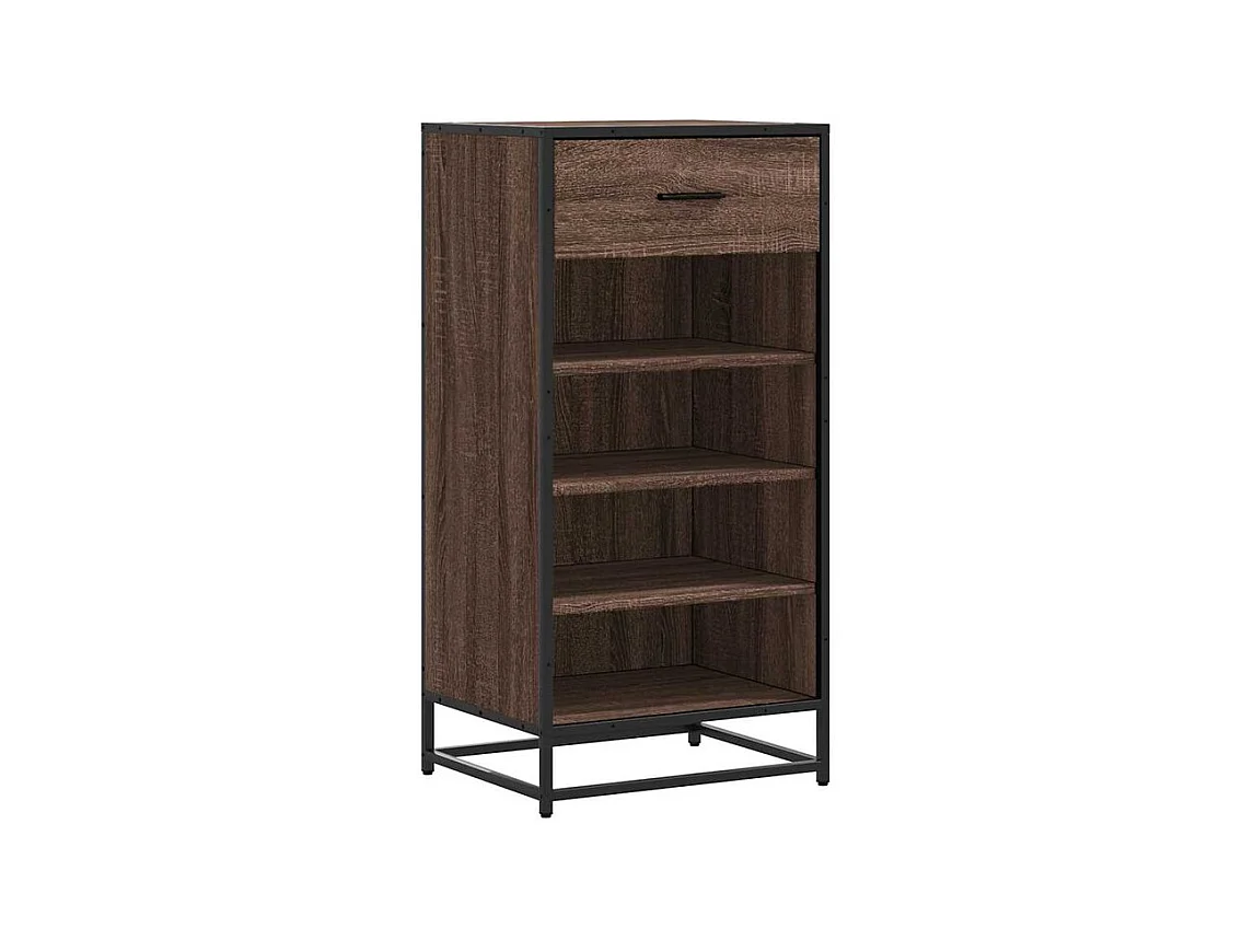 Étagère à chaussures chêne marron 48x38x97,5 bois ingénierie