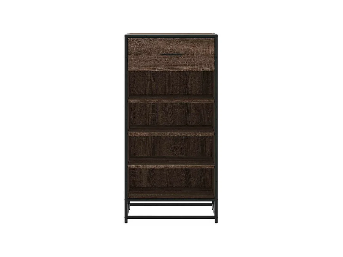 Étagère à chaussures chêne marron 48x38x97,5 bois ingénierie