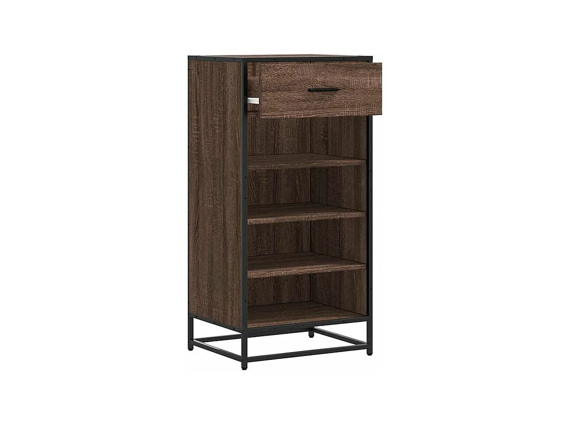 Étagère à chaussures chêne marron 48x38x97,5 bois ingénierie