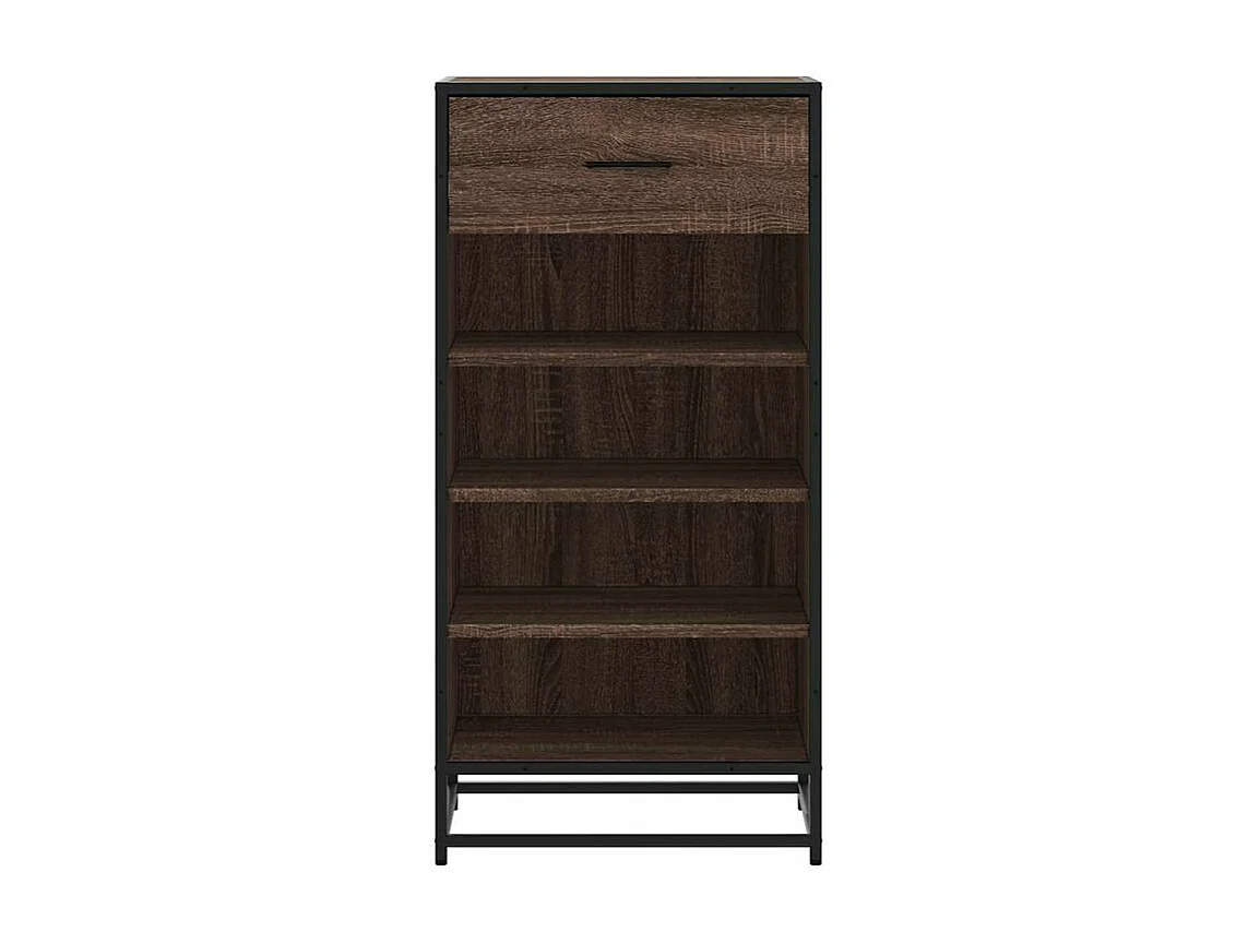 Étagère à chaussures chêne marron 48x38x97,5 bois ingénierie