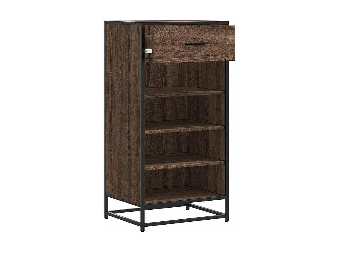 Étagère à chaussures chêne marron 48x38x97,5 bois ingénierie