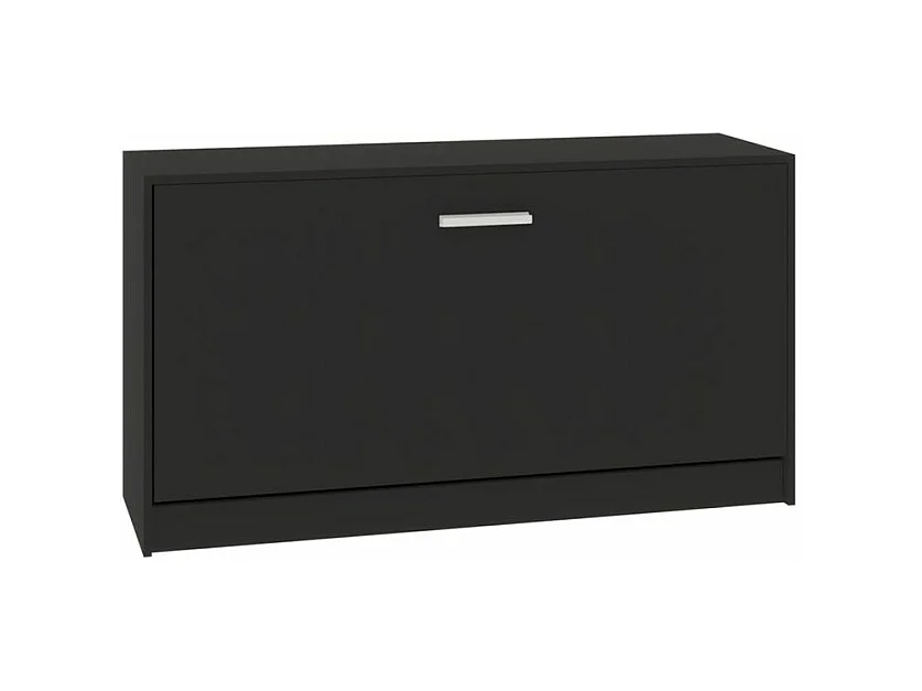 Meuble à chaussures 1 porte rabattable Venta - Version classique-Couleur Noir