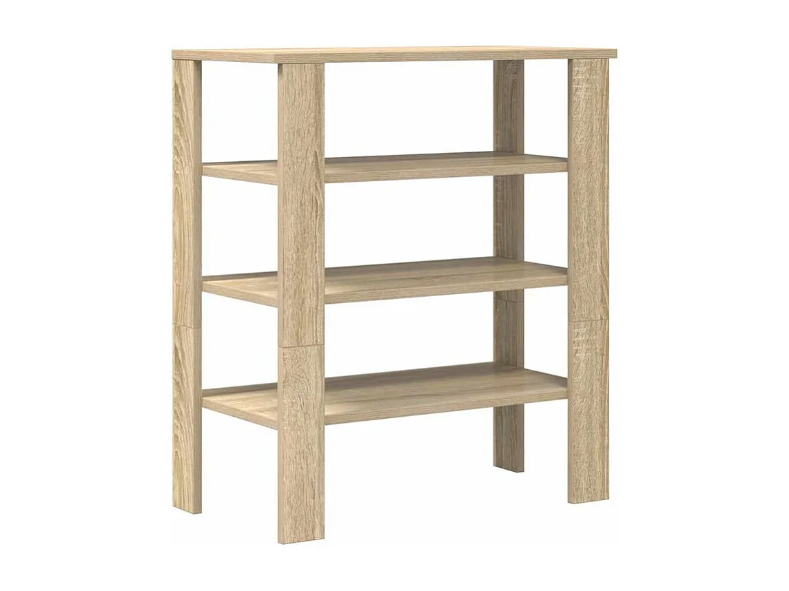Étagère à chaussures chêne sonoma 61x32x70 bois d'ingénierie