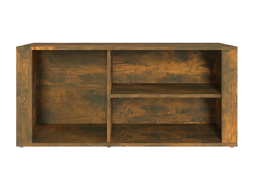 Armoire à chaussures Chêne fumé 100x35x45 Bois d'ingénierie