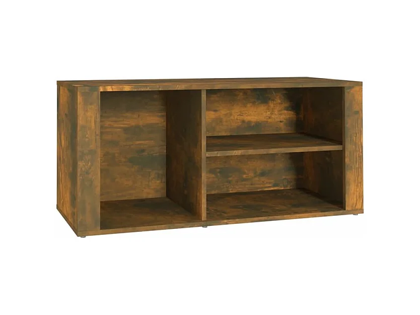 Armoire à chaussures Chêne fumé 100x35x45 Bois d'ingénierie