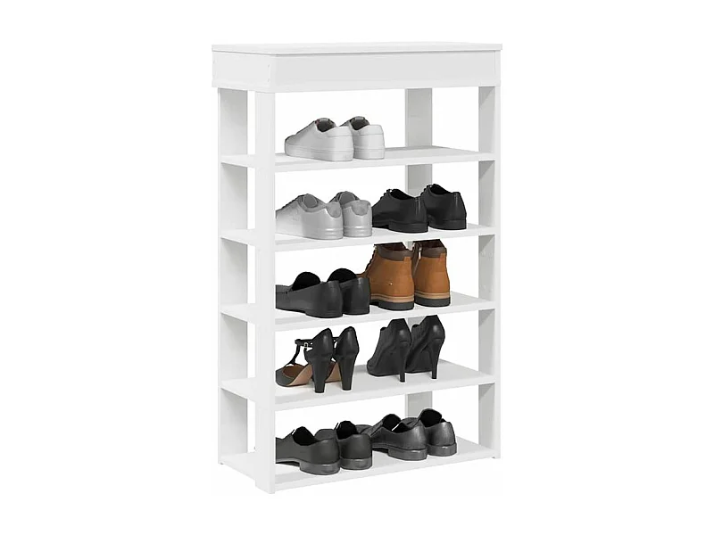 Étagère à chaussures blanc 60x30x98 bois d'ingénierie