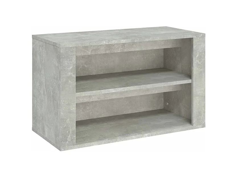 Étagère à chaussures 2 niveaux Padela – Praticité et élégance pour un intérieur bien rangé-Couleur Gris béton