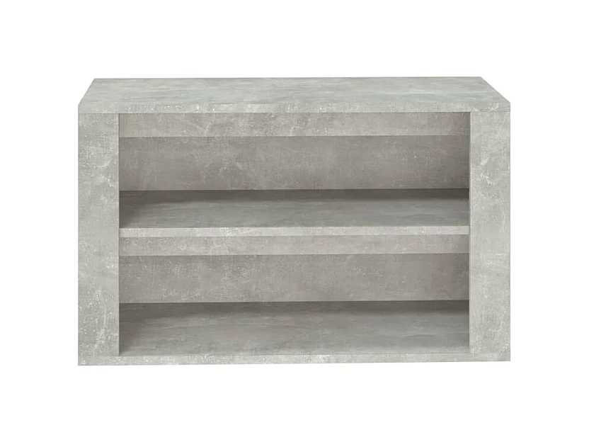 Étagère à chaussures 2 niveaux Padela – Praticité et élégance pour un intérieur bien rangé-Couleur Gris béton